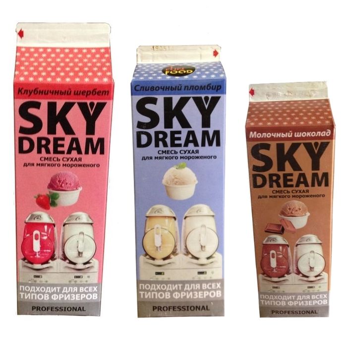 Смеси для мороженого для фризера